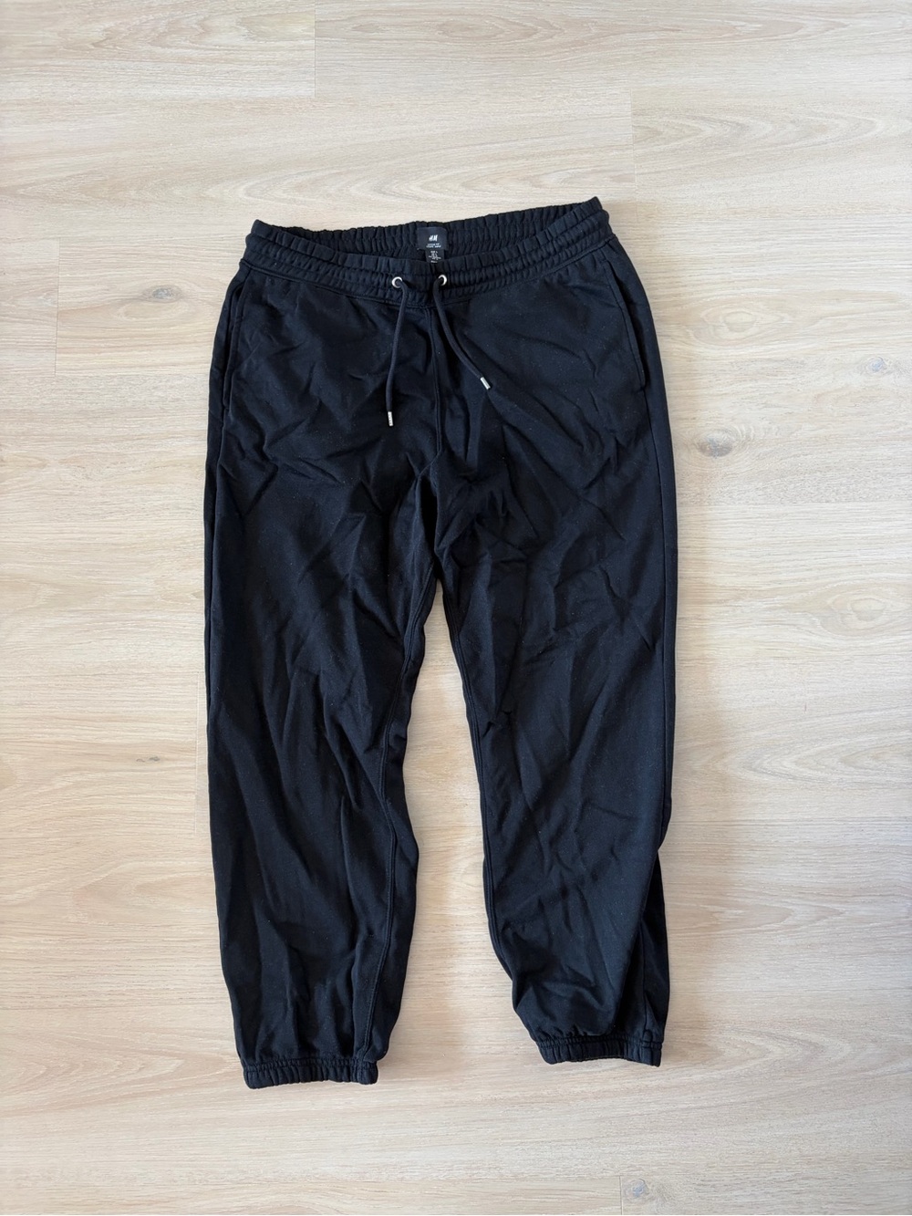 H&M Black Men's Drawstring Sweat Joggers